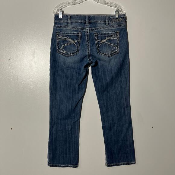 Silver Jeans Suki Capri Straight Blue Denim Jeans Womans Size 30 - Picture 4 of 7